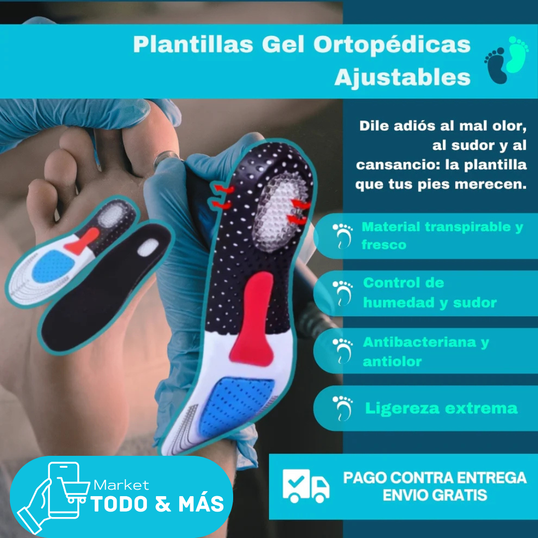 Plantillas Gel Ortopedicas Ajustables - Heathly Foot