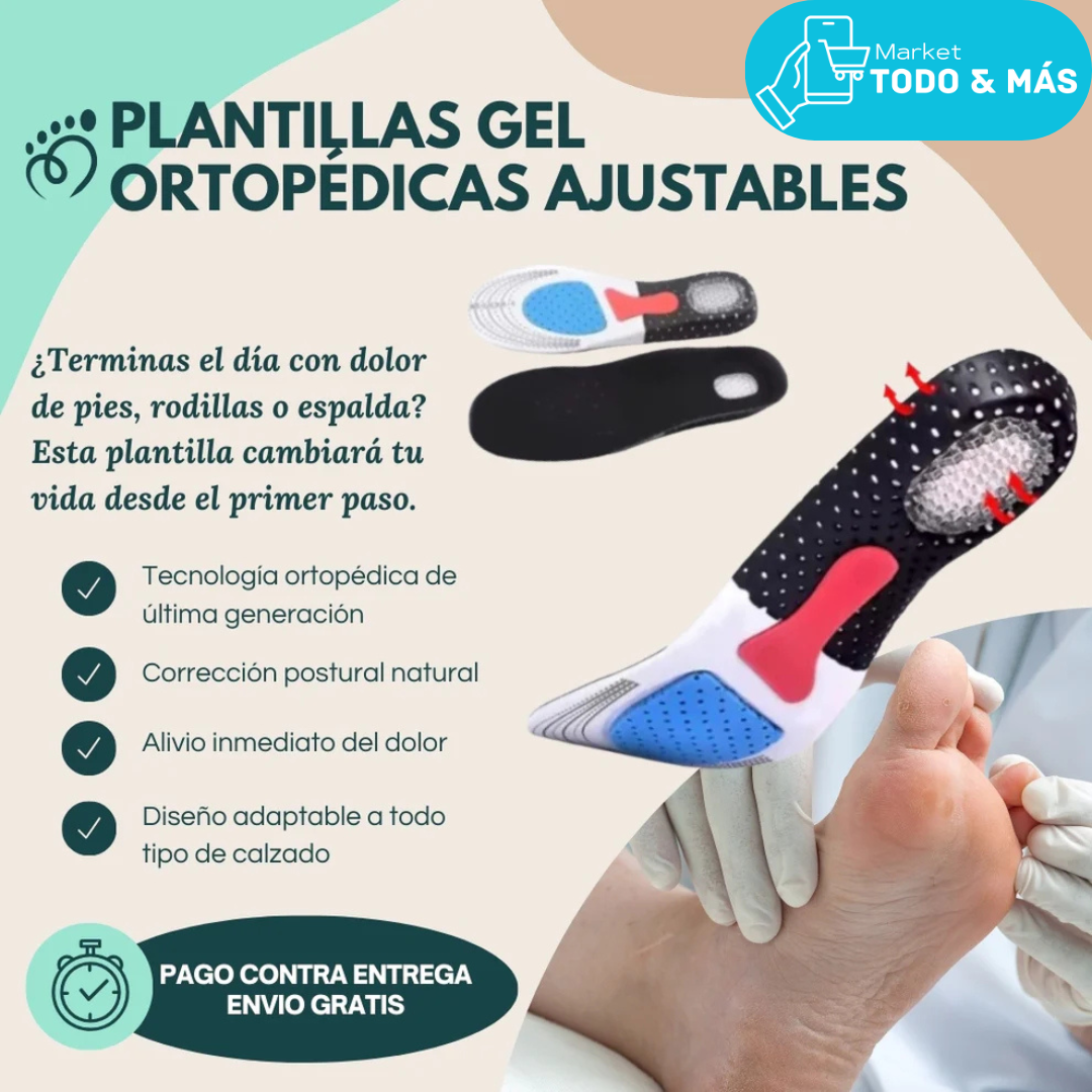 Plantillas Gel Ortopedicas Ajustables - Heathly Foot