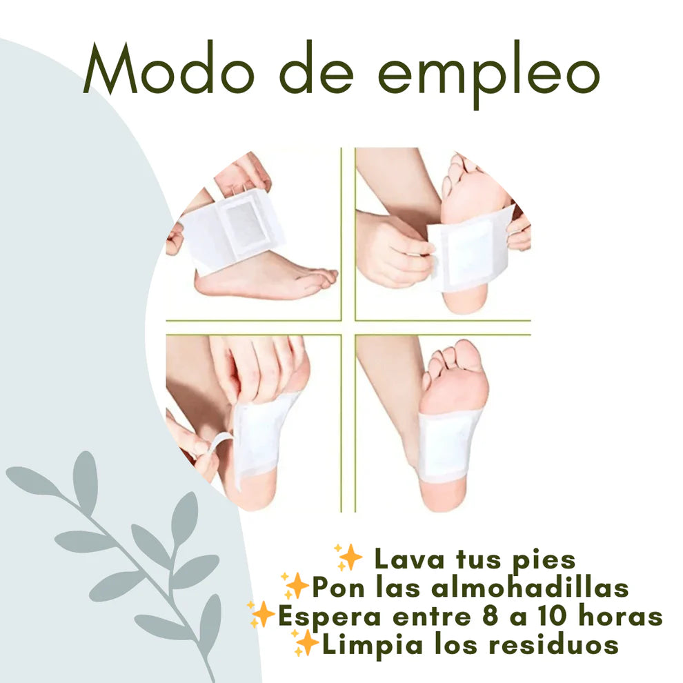 👣🌿100 Parches para pies Kinoki - Alivia Dolores y Desintoxica (100 parches) 🌿👣