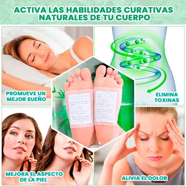👣🌿100 Parches para pies Kinoki - Alivia Dolores y Desintoxica (100 parches) 🌿👣