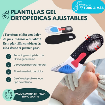 Plantillas Gel Ortopedicas Ajustables - Heathly Foot