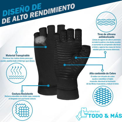 🛡️🧤Par de Guantes de Compresión Suave de Cobre ArtrixCompression™🧤🛡️¡Los más vendidos de Chile!