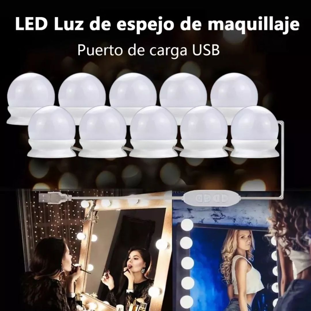 NUEVAS LUCES LED PARA ESPEJO TOCADOR CON 3 MODOS