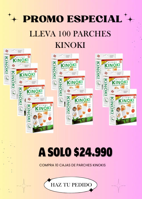 👣🌿100 Parches para pies Kinoki - Alivia Dolores y Desintoxica (100 parches) 🌿👣