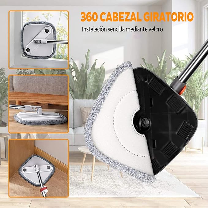 NUEVA MOPA TRAPEADORA GIRATORIA 360 GRADOS CON BALDE